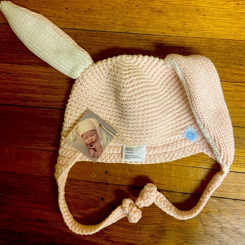 beba bean crochet hat with bunny ears